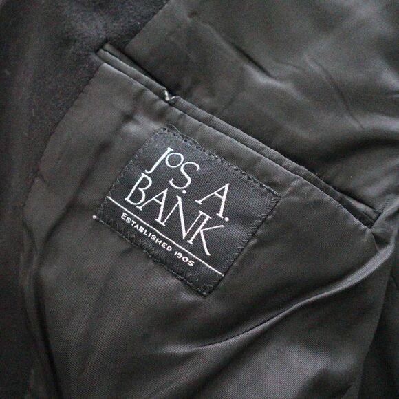 Jos A Bank Blazer Men's 100%‎ Cashmere 2-Button Black • 43R Soft Casual - Picture 11 of 12